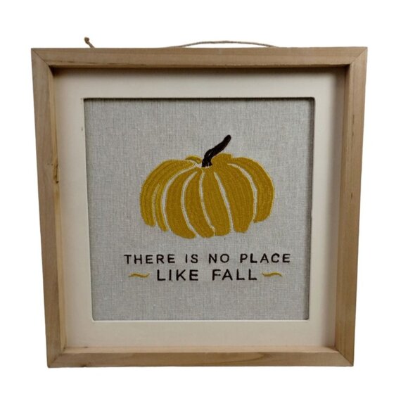 Place and Time There is No Place Like Fall 12 x 12 inch Wooden Sign (New) - Picture 1 of 4
